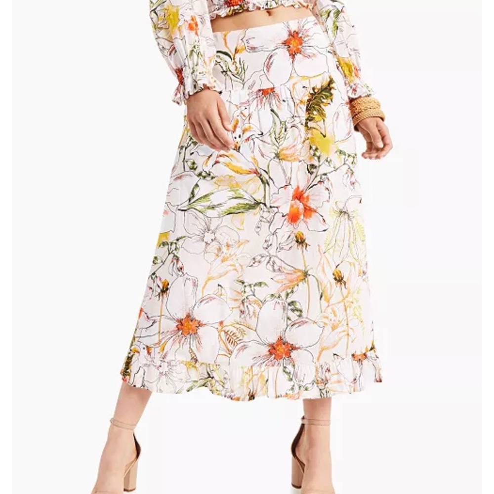 BNWT Floral Midi Skirt
